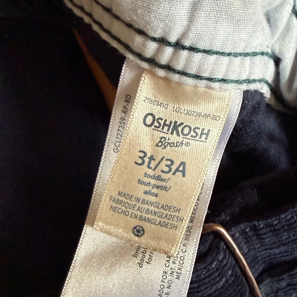 OshKosh B'gosh Toddler Green Corduroy  Lined Overalls